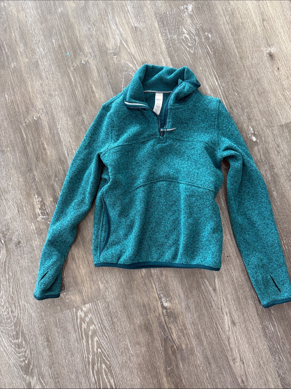 Ivivva Teal Sherpa Half-Zip Jacket